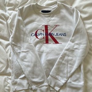 Calvin Klein white crew neck